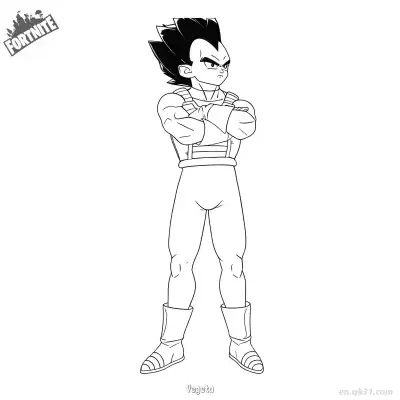Free printable Vegeta 01 Coloring Page - Free PDF Printable Fortnite Coloring Sheets coloring page